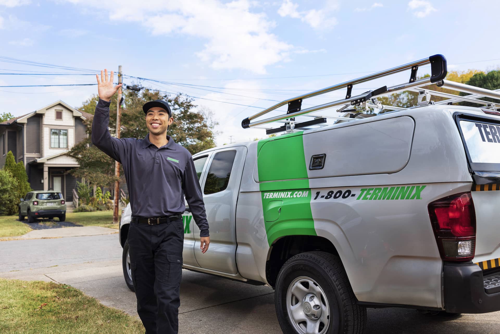 Terminix tech waving