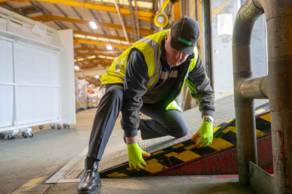 Flexi Armour installation on warehouse dock