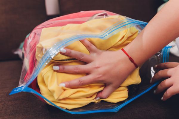 Plastic seal for clothing